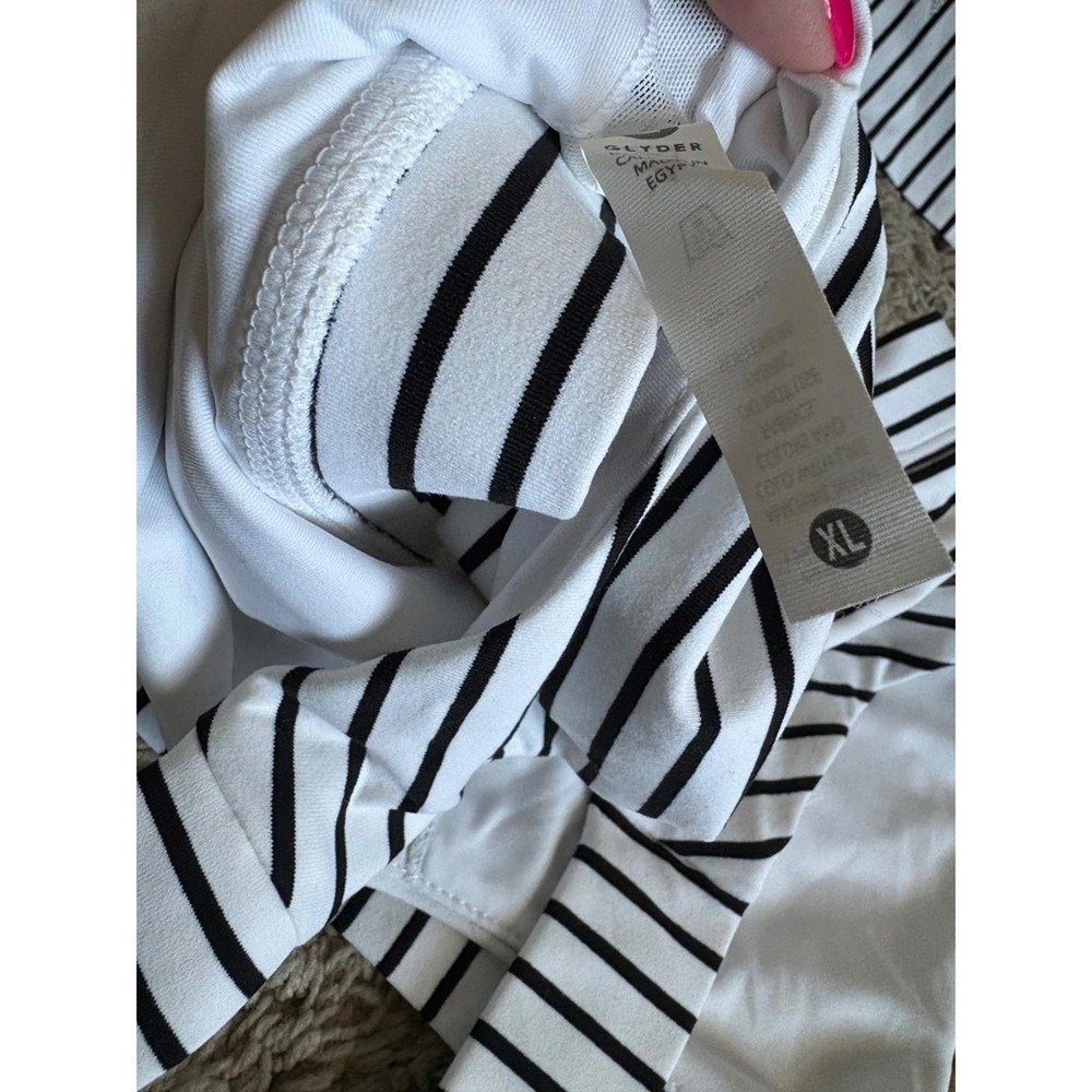NWT Glyder Striped Activewear Set Bra Top & Leggings with Pockets Athleisure XL - Picture 10 of 13